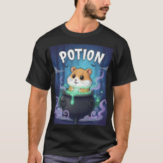 T-shirt Potion – Hamster au Chaudron Halloween Tee TinyFur