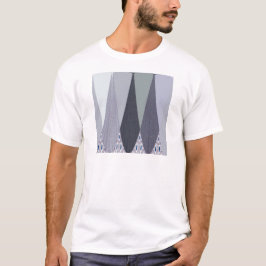 T-shirt Pots Chevron Gris Cendré Imprimer