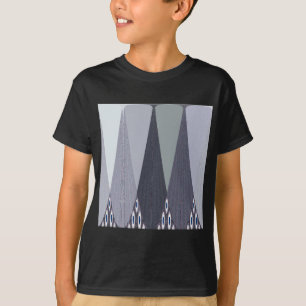 T-shirt Pots Chevron Gris Cendré Imprimer