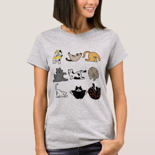 T-shirt Pots de chat de Yoga