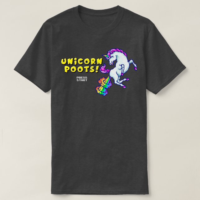 T-shirt Pots Unicorne 8Bit (Design devant)