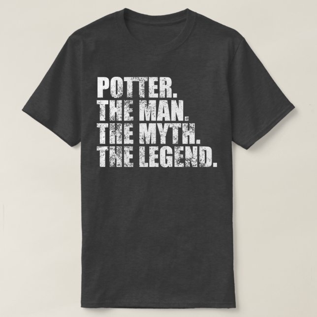 T-shirt Potter Potter Nom de famille Potter nom de famille (Design devant)