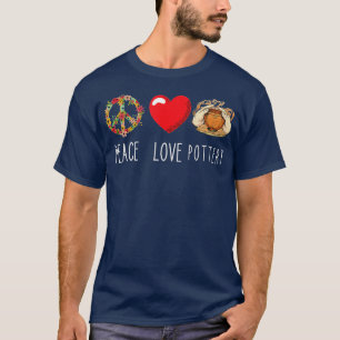 T-shirt Pottery Love Peace Heart Sign Pottery Maker Handma