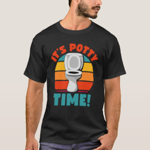 T-shirt Potty Training C'est Potty Time Toilet Humour Rétr