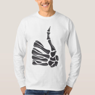 T-Shirt Pouce Levée Main de Squelette