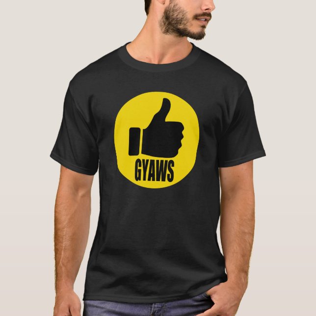T-shirt Pouces jaunes de cercle de GYAWS 2016 (Devant)