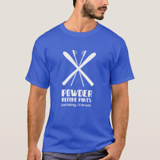 T-shirt Poudre avant pintes...Juste de tricoter, je ferai 