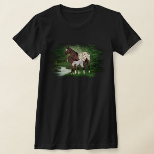 T-shirt Poulain de jument Appaloosa Cheval tacheté Art occ