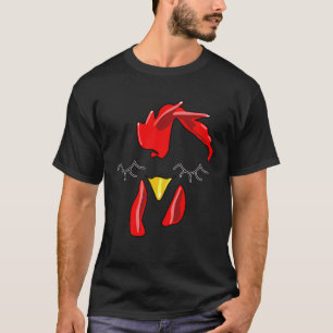 T-shirt Poule à visage de poulet abstrait et volaille