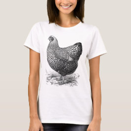 T-shirt poule argentée de wyandotte