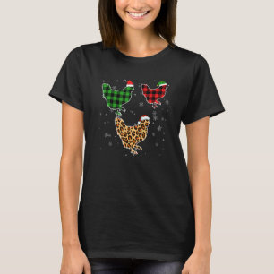 T-shirt Poule Chapeau de Père Noël Chemise de nuit de Noël