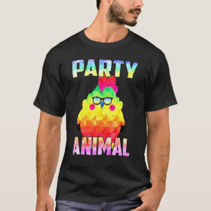 T-shirt Poule de Coopérative d'Animal de Fête Fermier Rave