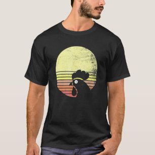 T-shirt Poule effrontée Sunset Rétro