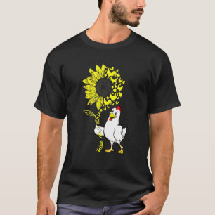 T-shirt Poule Et Tournesol Montez Et Brillez Hommes Femmes