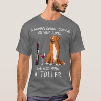 T-shirt Poule et vin Drôle chien