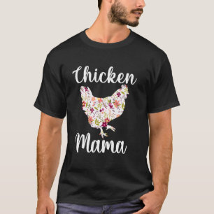 T-shirt Poule Florale Maman Fête Des Mères Filles F
