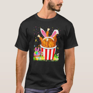 T-shirt Poule Frit Pâques Chasse aux œufs Lapin Poule Frit