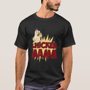 T-shirt Poule Maman Mignon Animal de compagnie Fête des mè