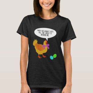 T-shirt Poule mécontente de Pâques jeunesse noire