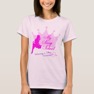 T-shirt Poule mouillée, portant un soutien-gorge