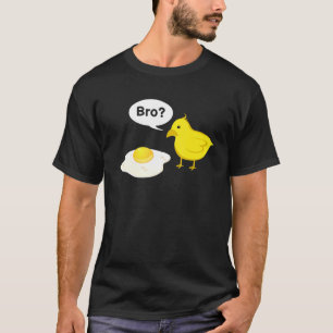 T-shirt Poule Poules Œuf Frit Bro Bist Du Das Pâques Id