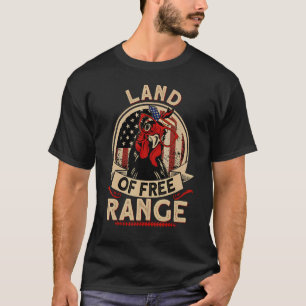 T-shirt Poule USA en liberté Terre de liberté 4 juillet Ma