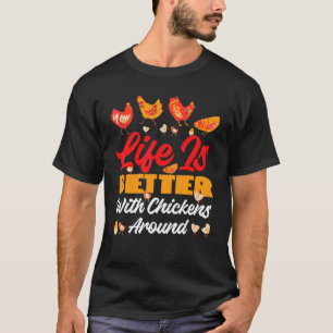 T-shirt Poules autour de l'agriculture et de la grange