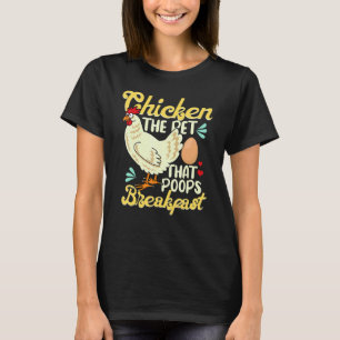 T-shirt Poules Le Compagnon Qui Fiente Le Petit Déjeuner