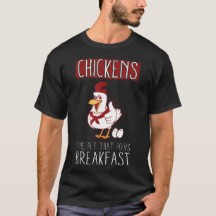 T-shirt Poules Le Compagnon Qui Fiente Le Petit Déjeuner