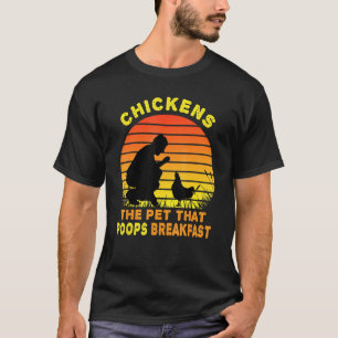 T-shirt Poules Le Compagnon Qui Fiente Le Petit Déjeuner