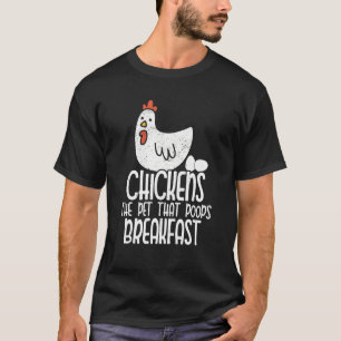 T-shirt Poules Le Compagnon Qui Fiente Le Petit Déjeuner P