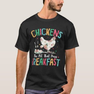 T-shirt Poules Le Compagnon Qui Fiente Le Petit Déjeuner P
