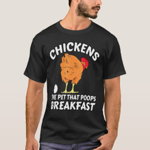 T-shirt Poules Le Compagnon Qui Fiente Le Petit Déjeuner P