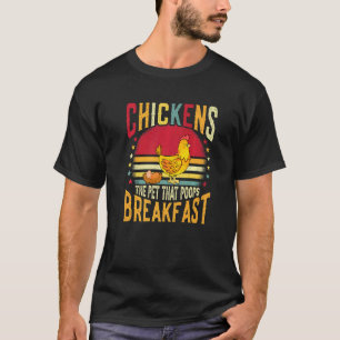 T-shirt Poules Le Compagnon Qui Fiente Le Petit Déjeuner S
