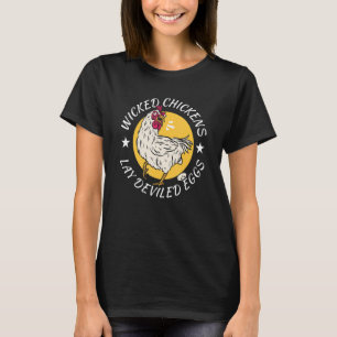 T-shirt Poules Méchantes Pondent des Œufs Démoniaques Cost