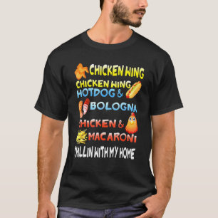 T-shirt Poulet Aile Poulet Aile Hotdog Et Bologna Enfants