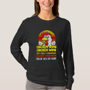 T-shirt Poulet Aile Poulet Aile Hotdog Et Bologne Pour K