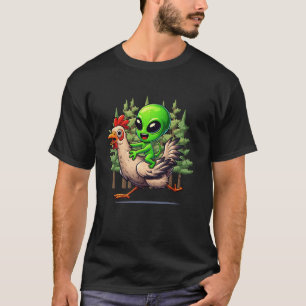 T-shirt Poulet Alien Drôle Coq Amoureux Animaux Garçons Fi