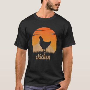 T-shirt Poulet Animal Chaud Dans La Montagne Dans La Natur