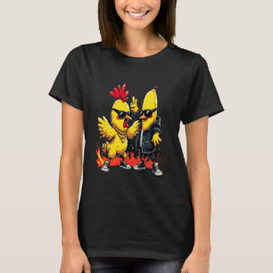 T-shirt Poulet cool et copains banane de hip hop drôle