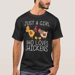 T-shirt Poulet Cool Pour Filles Enfant Coq Poule Poussins