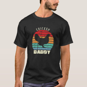 T-shirt Poulet Daddy Poulaille Papa Drôle Fermier Fermier
