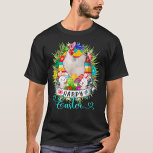 T-shirt Poulet Dans Les Oeufs De Pâques Panier Bonnet Bonn
