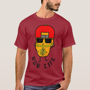 T-shirt Poulet de la vie de noix Gangster d'amatrice de no