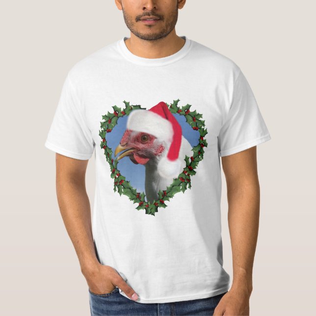 T-shirt Poulet de Noël * Rocher blanc Plymouth (Devant)