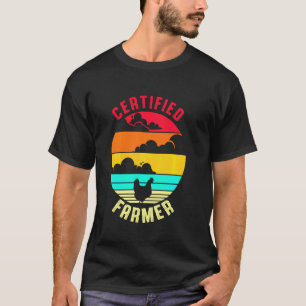 T-shirt Poulet de paysan certifié Rétro Poulet Coq Mignon
