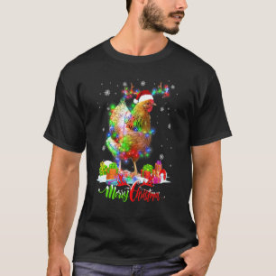 T-shirt Poulet drôle Animal Joyeux Noël Famille 