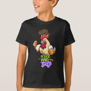 T-Shirt « Poulet drôle, lève-toi et vole »
