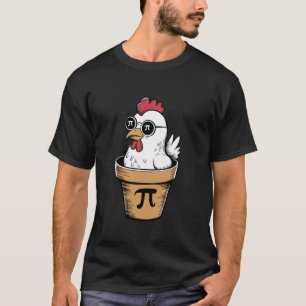 T-shirt Poulet drôle Pot Pi 3.14 Mathématiques Science Sym