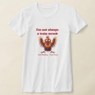 T-shirt Poulet Écrasé par un Train